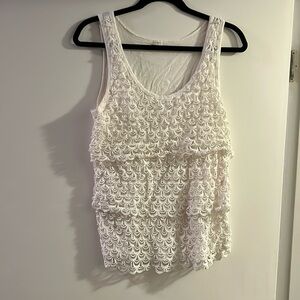 Cream textured tank